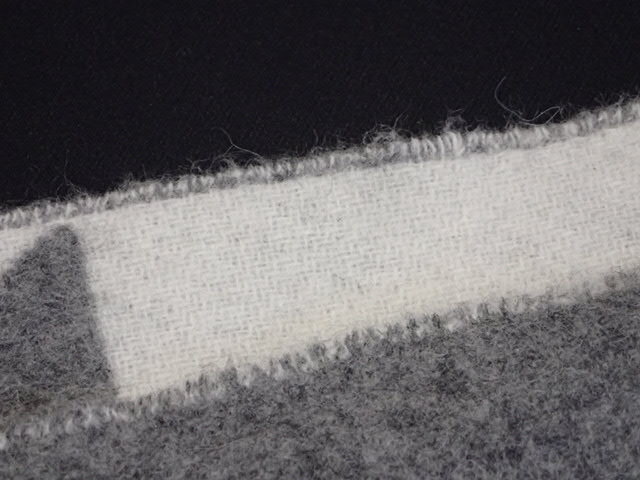 11244[T]HERMES エルメス カザック オプティック カシミヤ 100％ マフラー ストール 幾何学模様 グレー系_画像7