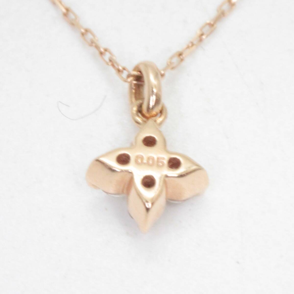 ◆◇【美品】SAMANTHA SILVA サマンサシルヴァ フラワー ネックレス K10PG/D0.05ct◇◆_画像3