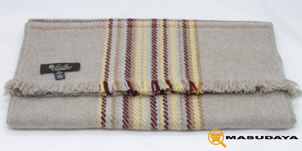 ◆◇【美品】Loro Piana ロロピアーナ マフラー ベビーカシミア 100%◇◆_画像1