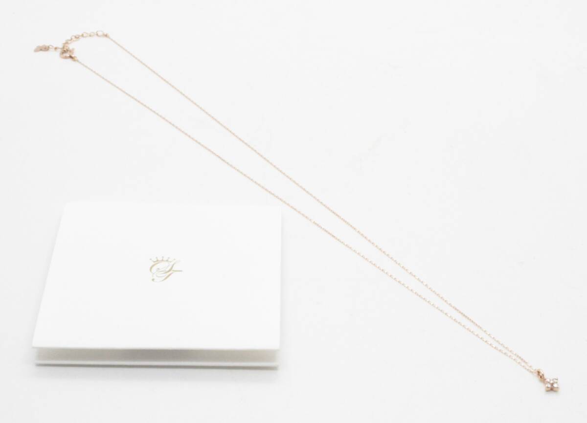 ◆◇【美品】SAMANTHA SILVA サマンサシルヴァ フラワー ネックレス K10PG/D0.05ct◇◆_画像7