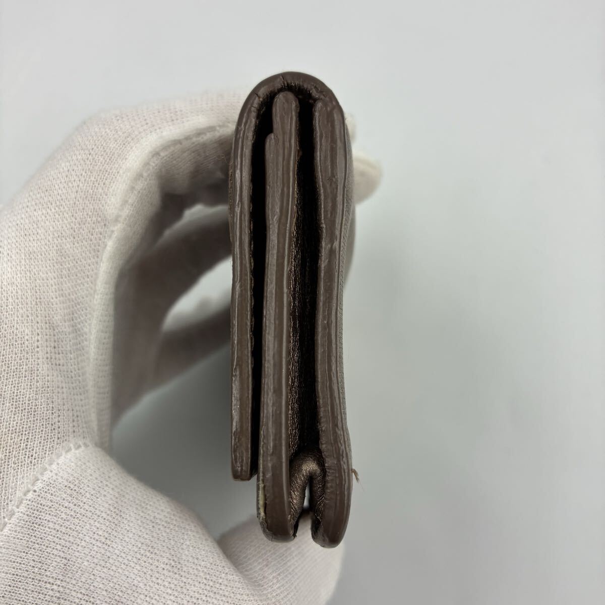 1円■ボッテガヴェネタ 名刺入れ カードケース イントレチャート ブロンズ BOTTEGA VENETA_画像5