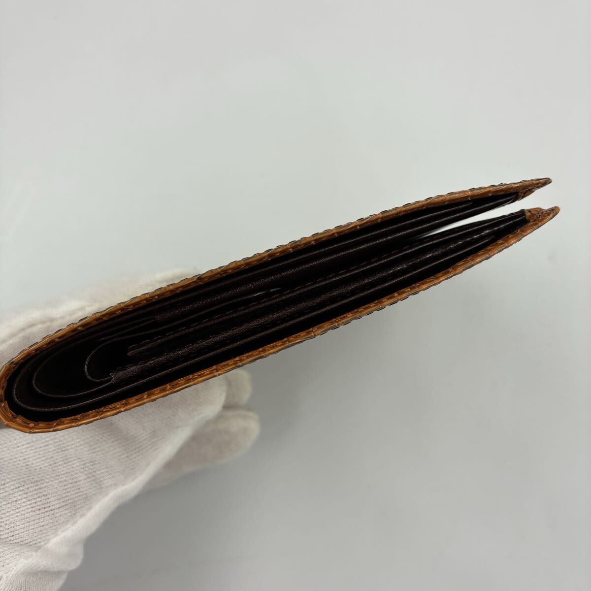 未使用■リザード　二つ折り財布　本物　ヴィンテージ 小銭入れあり_画像4