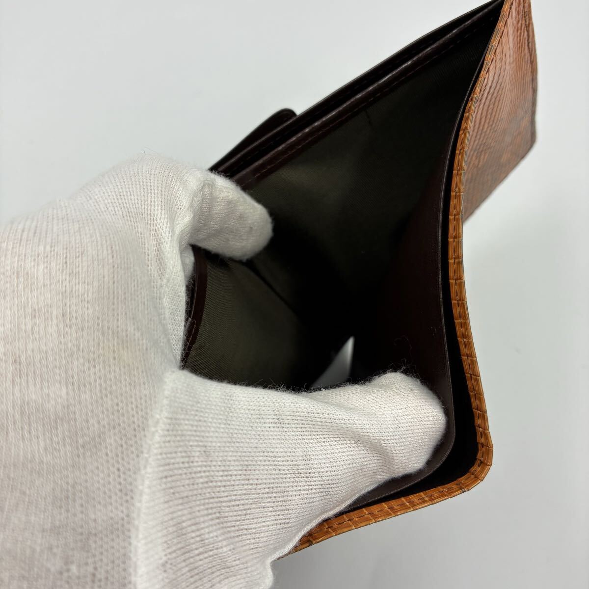 未使用■リザード　二つ折り財布　本物　ヴィンテージ 小銭入れあり_画像10