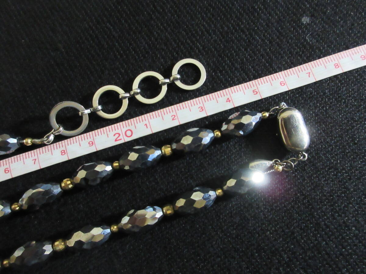 *100 иен ~[ прекрасный товар ]TITANIUM 0.02 TI печать титан tera ад tsu. камень здоровье аксессуары колье & браслет 2 позиций комплект *T-79