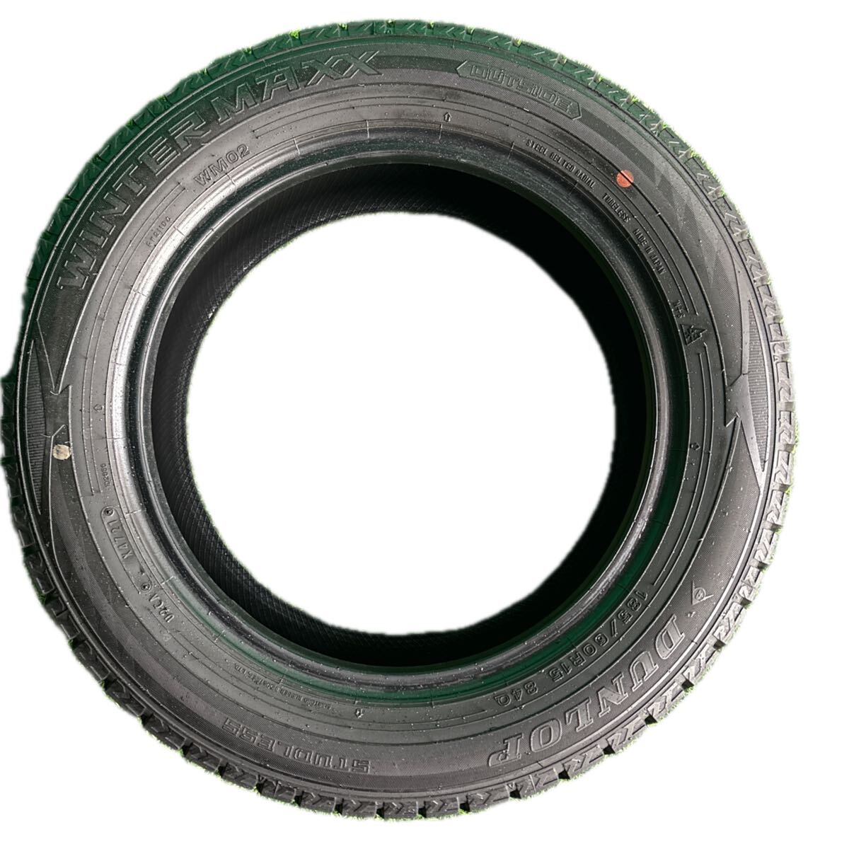 185/60R15/DUNLOP WINTERMAXX WM02/2021年製/残溝有り/4本送料無料です!_画像10