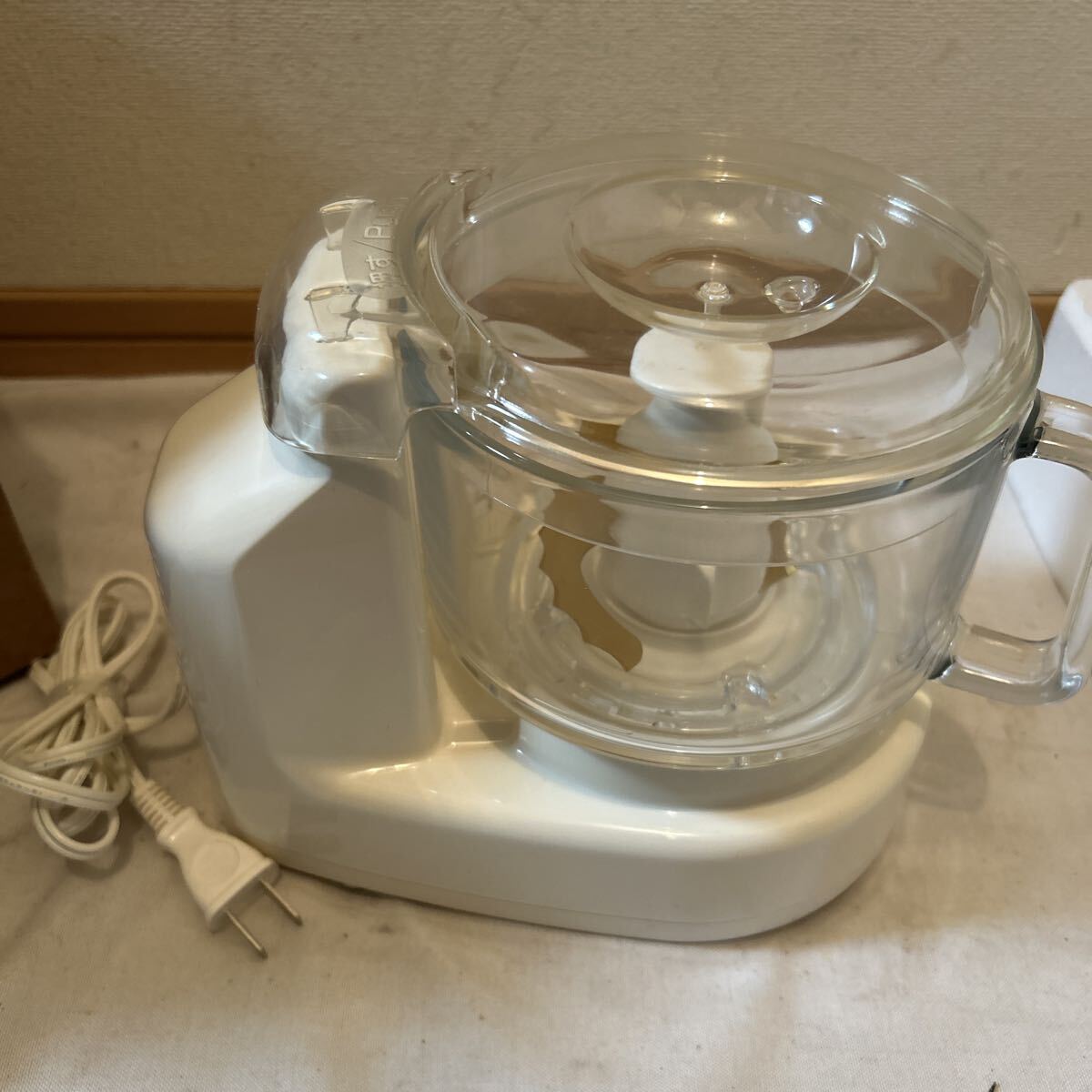 National ナショナル スピードカッター MK-K45W ホワイト フードプロセッサー 剣切れ長持 チタンカッター 動作品 現状渡し 箱付_画像3