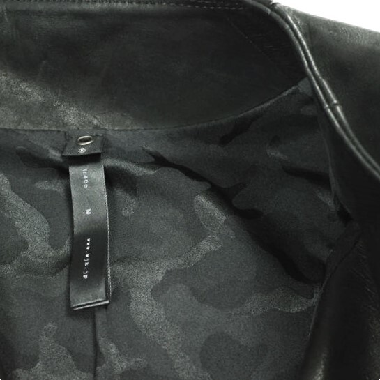 wjk ダブルジェイケイ 日本製 カウレザーシングルライダースジャケット lc40e M BLACK 革ジャン ノーカラー アウター g24282_画像6