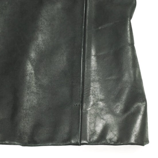 wjk ダブルジェイケイ 日本製 カウレザーシングルライダースジャケット lc40e M BLACK 革ジャン ノーカラー アウター g24282_画像5