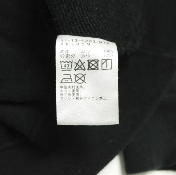 BEAMS x PAPERBOY ビームス ペーパーボーイ 別注 スウェットプルオーバーパーカー 11-13-4233-976 M BLACK 裏毛 目玉焼き トップス g23760_画像7