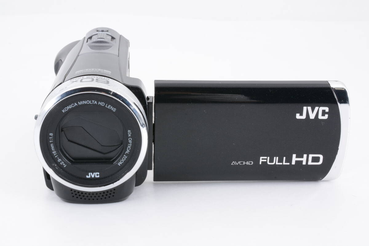 動作品 JVC ケンウッド KENWOOD Everio GZ-HM155-B エブリオ 黒 ブラック デジタルビデオカメラ 充電ケーブル付 管MM3327_画像2