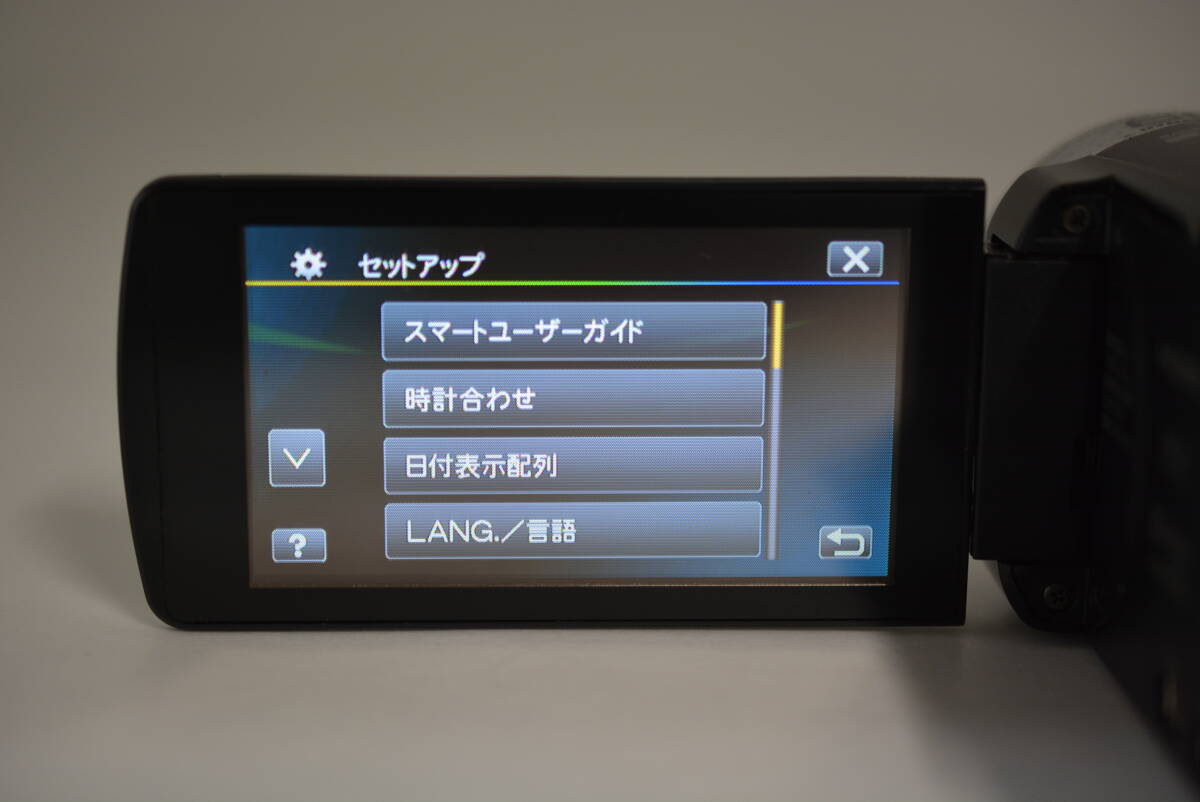 動作品 JVC ケンウッド KENWOOD Everio GZ-HM155-B エブリオ 黒 ブラック デジタルビデオカメラ 充電ケーブル付 管MM3327_画像9