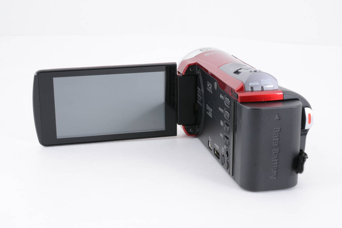 動作品 JVC ケンウッド KENWOOD Everio GZ-E325-R エブリオ 赤 レッド デジタルビデオカメラ 充電ケーブル付 管MM3328_画像7