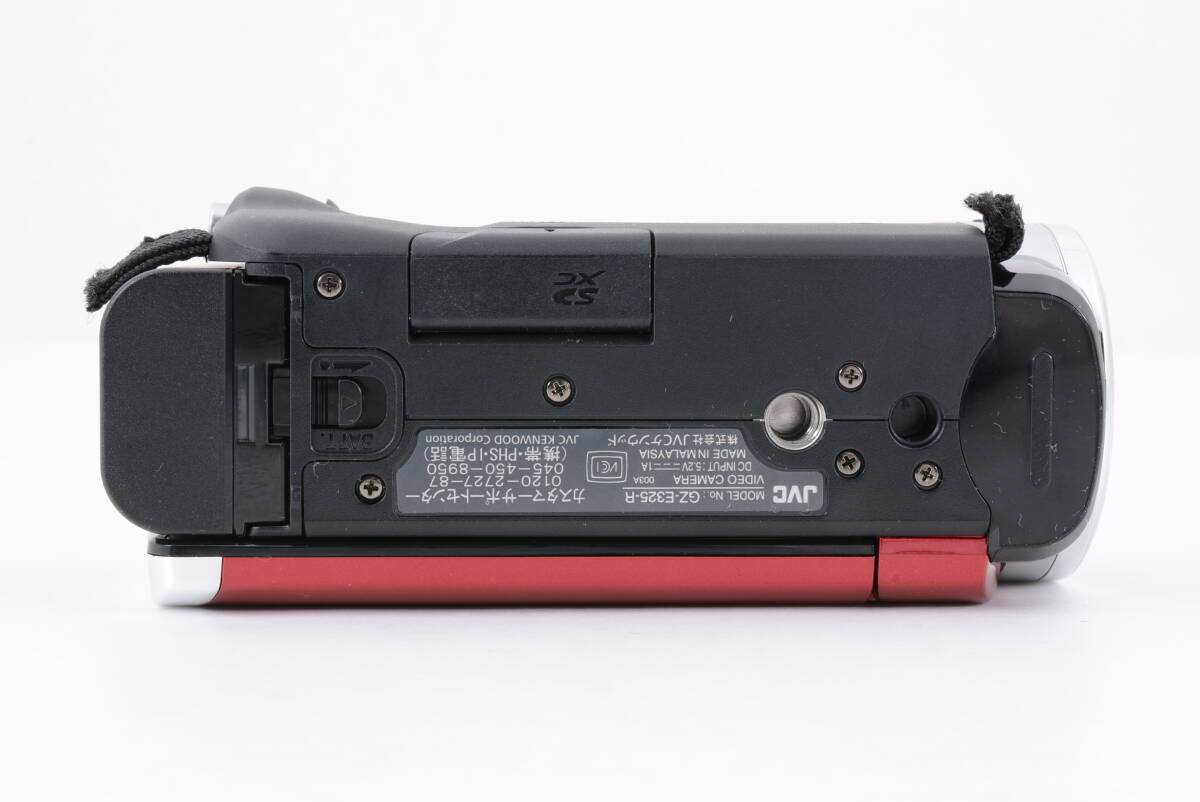 動作品 JVC ケンウッド KENWOOD Everio GZ-E325-R エブリオ 赤 レッド デジタルビデオカメラ 充電ケーブル付 管MM3328_画像6