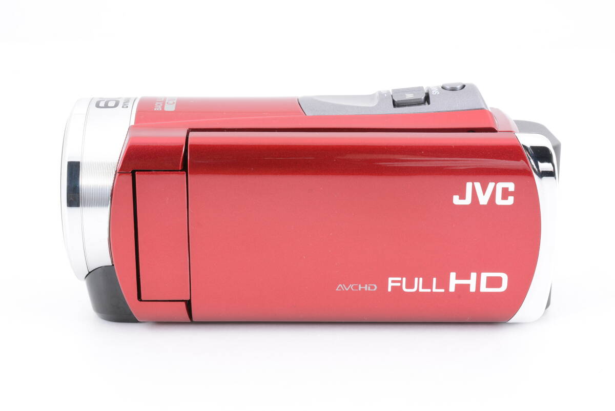 動作品 JVC ケンウッド KENWOOD Everio GZ-E325-R エブリオ 赤 レッド デジタルビデオカメラ 充電ケーブル付 管MM3328_画像3