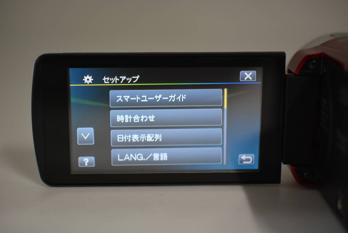 動作品 JVC ケンウッド KENWOOD Everio GZ-E325-R エブリオ 赤 レッド デジタルビデオカメラ 充電ケーブル付 管MM3328_画像9