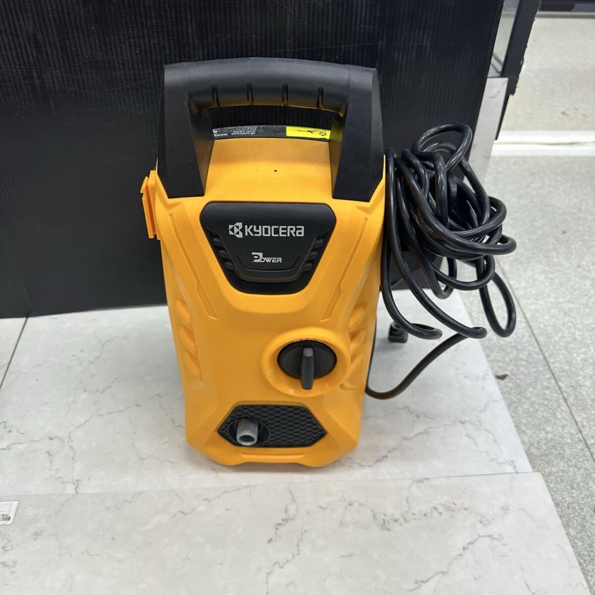 350【中古品】KYOCERA 京セラ 高圧洗浄機 AJP-1430SP 軽量・コンパクトボディ 延長高圧ホース付 イエロー_画像1