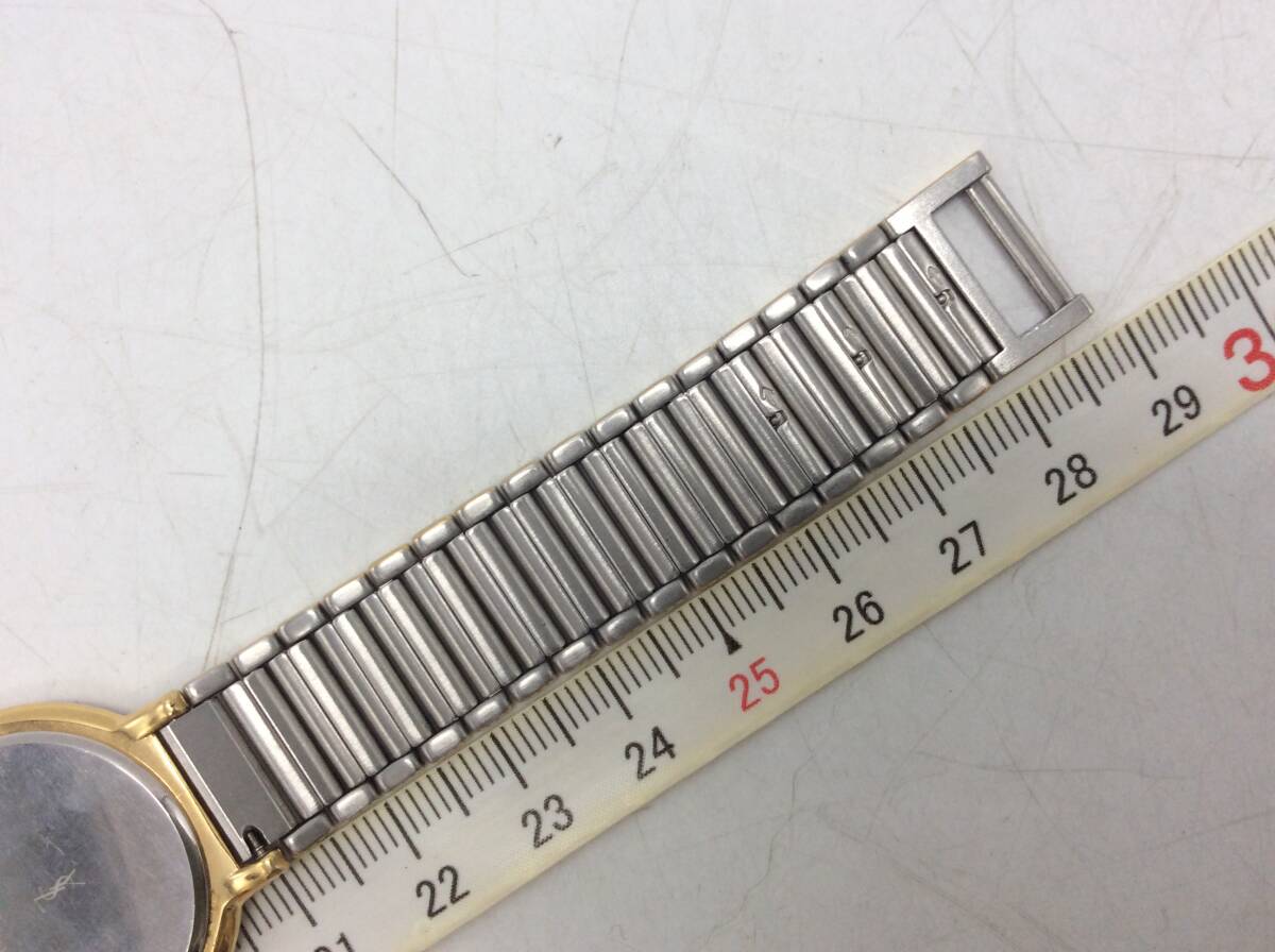 #8740 YSL YVES SAINT LAURENT サンローラン クオーツ 4620-E62267 コンビ 現状不動 テスター〇 ラウンド 2針 アナログ 長期個人保管品_画像7