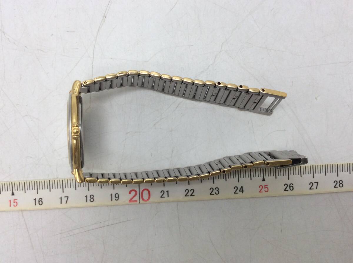 #8740 YSL YVES SAINT LAURENT サンローラン クオーツ 4620-E62267 コンビ 現状不動 テスター〇 ラウンド 2針 アナログ 長期個人保管品_画像9