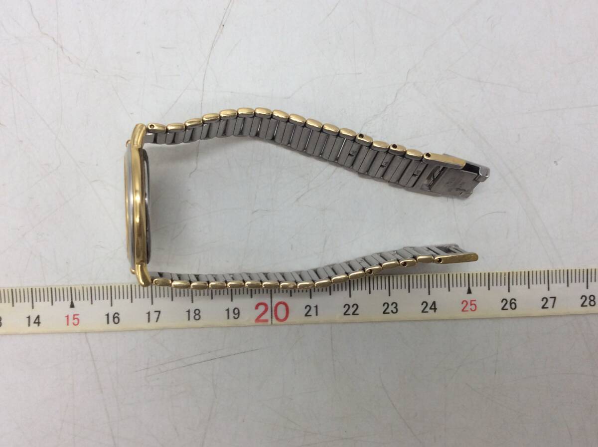 #8740 YSL YVES SAINT LAURENT サンローラン クオーツ 4620-E62267 コンビ 現状不動 テスター〇 ラウンド 2針 アナログ 長期個人保管品_画像10