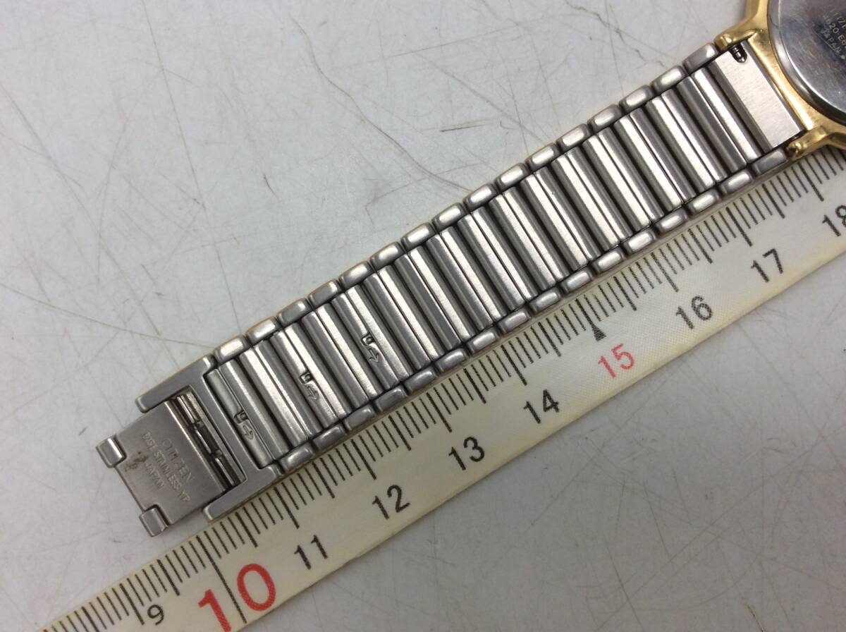 #8740 YSL YVES SAINT LAURENT サンローラン クオーツ 4620-E62267 コンビ 現状不動 テスター〇 ラウンド 2針 アナログ 長期個人保管品_画像5