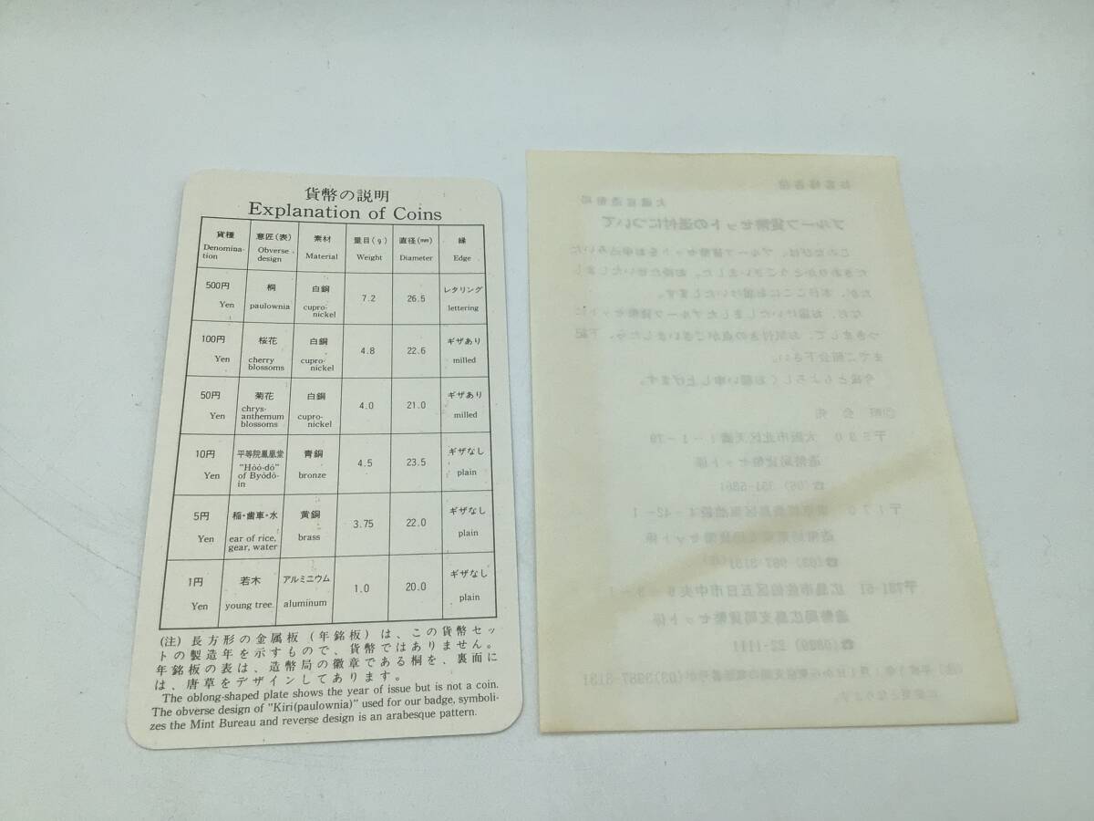 M5464　1990年 Mint Bereau Japan プルーフ 貨幣セット 年銘板 平成2年 大蔵省 造幣局 額面666円_画像6
