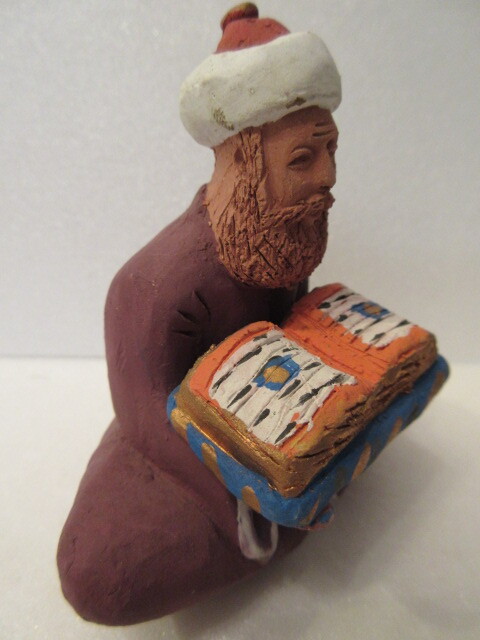 【壽】エジプト土人形　コーランを読誦する長老　世界の民芸玩具　郷土玩具　土人形　エジプト風俗人形　イスラム　アラブ　中近東_画像6