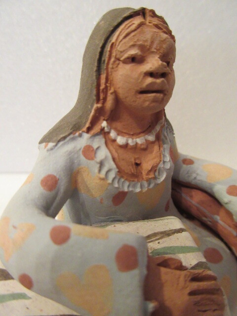 【壽】エジプト土人形　枕売り　露天商　世界の民芸玩具　郷土玩具　土人形　民芸品　エジプト風俗人形　イスラム　アラブ　中近東_画像6