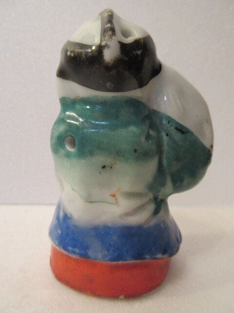 【壽】戦前　磁器人形　扇福助水滴　愛知県郷土玩具　陶器　民芸品　射的人形　書道用品　土人形　縁起物　　_画像5