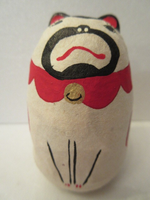 【壽】六原張子　猫ひげ　澤藤範次郎　さわはん工房　岩手県郷土玩具　招き猫　民芸品　起き上がり　からくり玩具　達磨_画像7