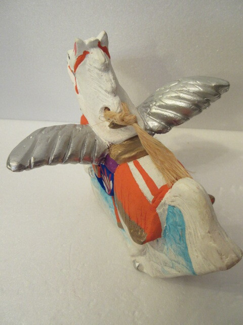 【壽】来年は馬歳　堀米土人形　天馬土鈴　山口壬三　ペガサス　栃木県郷土玩具　民芸品_画像7