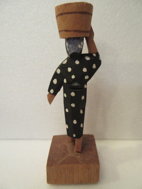 【壽】戦前　伊豆大島あんこ人形　農民美術人形　木工玩具　木彫人形　東京都郷土玩具　民芸品　_画像5