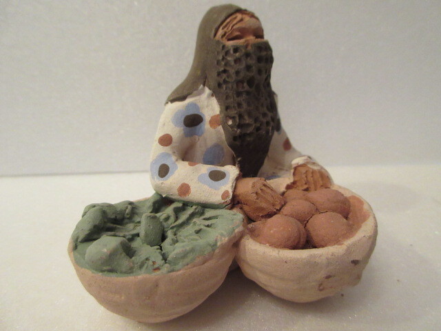 【壽】エジプト土人形　軽食売り　世界の民芸玩具　郷土玩具　土人形　民芸品　エジプト風俗人形　イスラム　アラブ　中近東_画像6