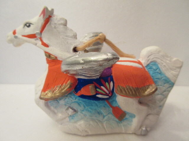 【壽】来年は馬歳　堀米土人形　天馬土鈴　山口壬三　ペガサス　栃木県郷土玩具　民芸品_画像2