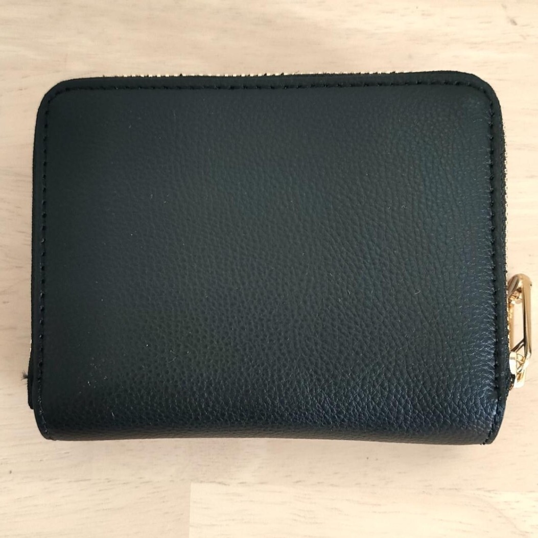 【新品】Tommy Hilfiger二つ折り財布 小銭入れ付レディースウォレット 折りたたみ財布 ロゴ ラウンドジップ ブラック トミーヒルフィガー_画像3