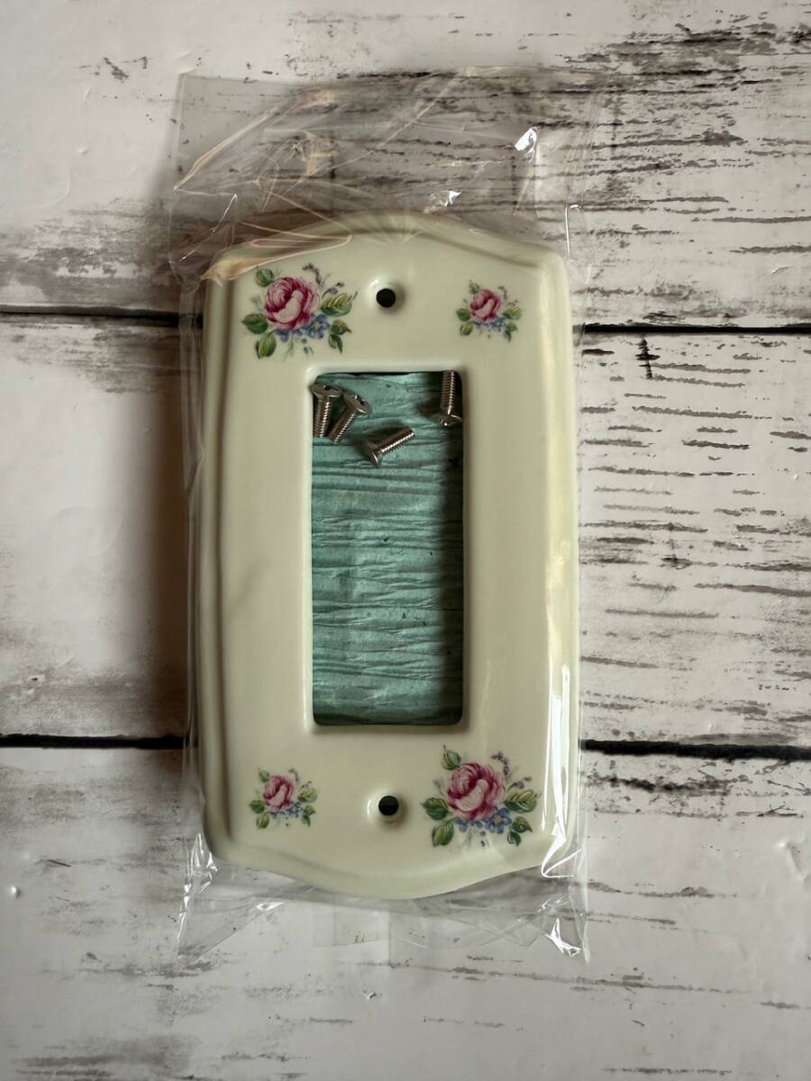  не использовался * античный rose * панель переключателя крышка переключателя розетка покрытие керамика 2 шт. комплект 