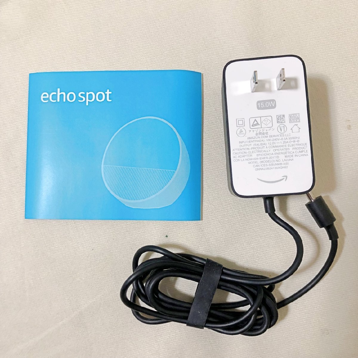 H264　美品　Amazon alexa echo spot BV84J9 ディスプレイ付き　スマートスピーカー ブラック アマゾン アレクサ エコー_画像7