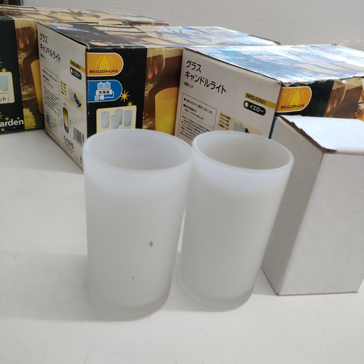 ◎0711x2608 キャンドル ホルダー グラス ガラス グラスのみ （ライト 充電器 なし）24個 ※同梱不可_画像1