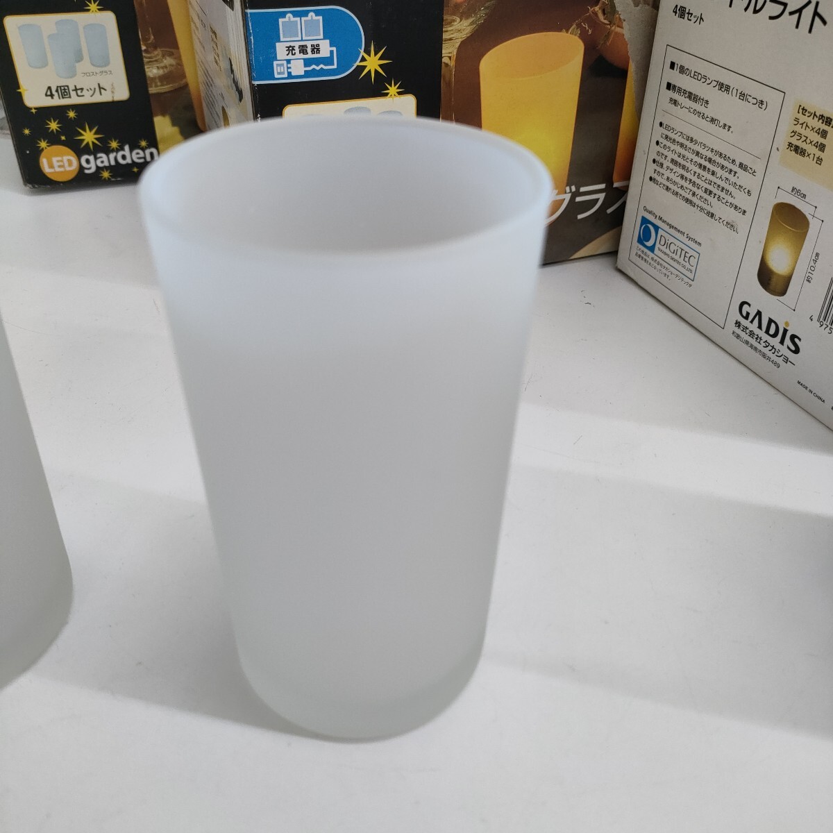 ◎0711x2608 キャンドル ホルダー グラス ガラス グラスのみ （ライト 充電器 なし）24個 ※同梱不可_画像2