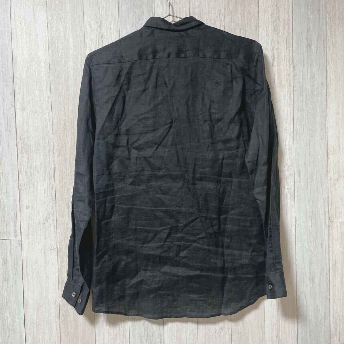 KNOTT トゥモローランド 長袖シャツ　麻　リネン　ブラック　黒　Mサイズ　K1_画像4