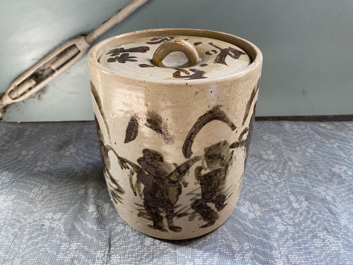 讃窯?水指 春夏秋冬 銘 讃▼京焼茶道具_画像3