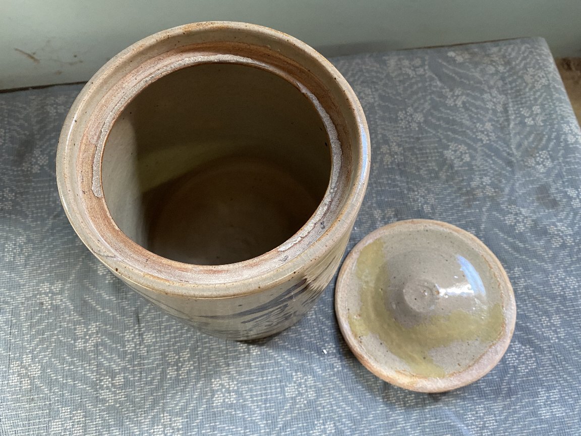 讃窯?水指 春夏秋冬 銘 讃▼京焼茶道具_画像8