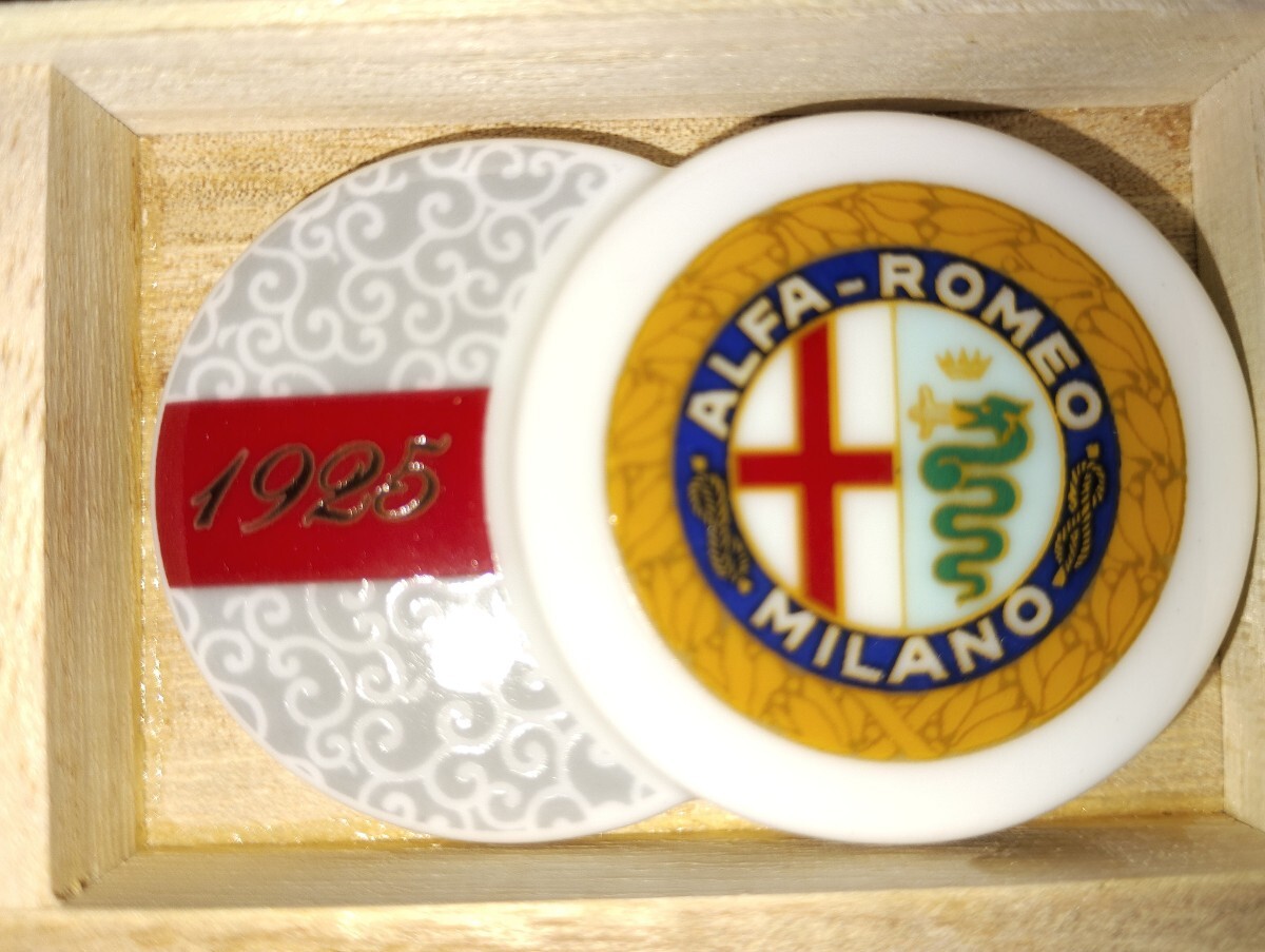  Alpha Romeo оригинал история плата эмблема ввод Mino . палочки для еды класть комплект 9 вид Alfaromeo полный комплект 