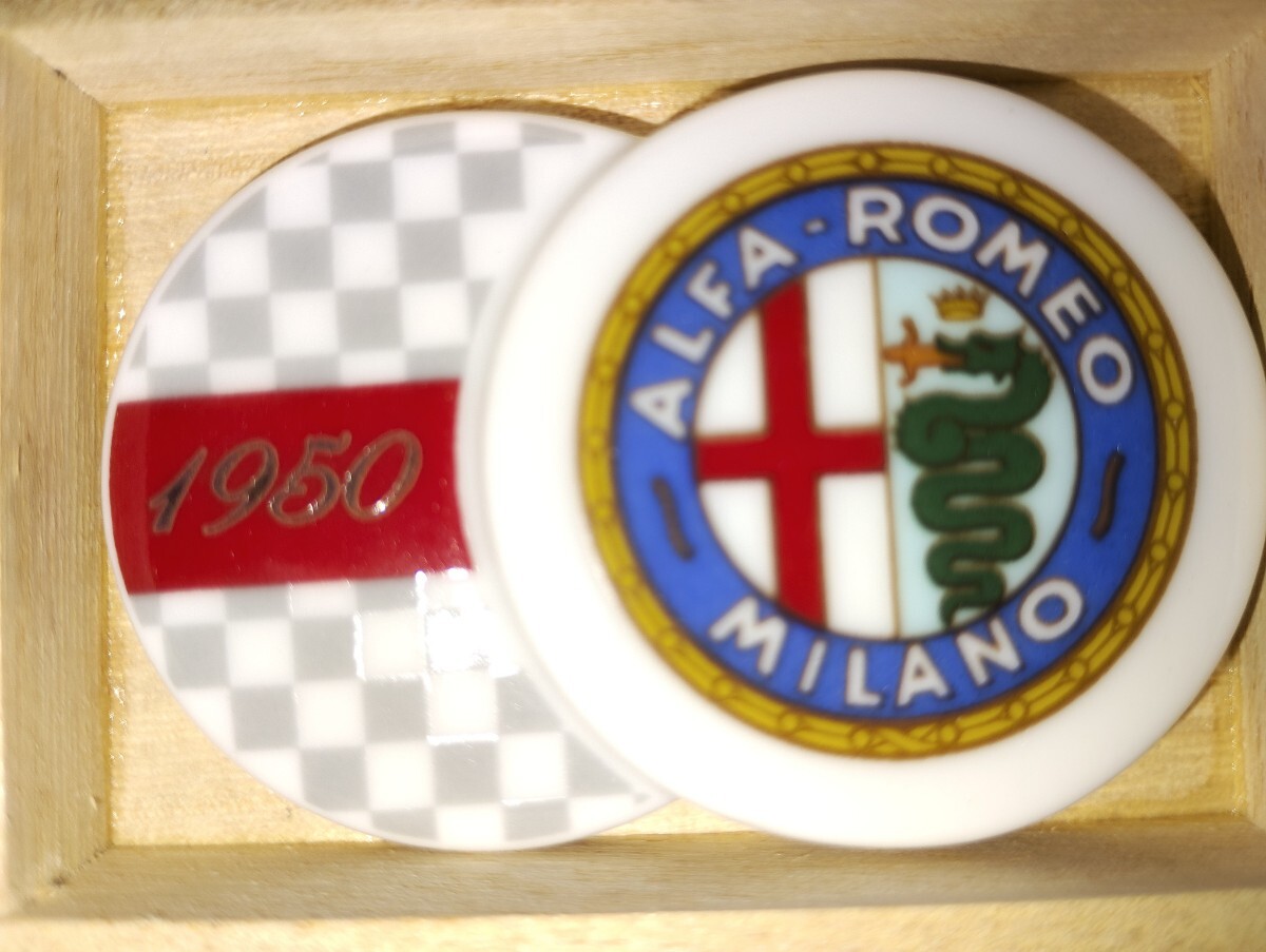  Alpha Romeo оригинал история плата эмблема ввод Mino . палочки для еды класть комплект 9 вид Alfaromeo полный комплект 