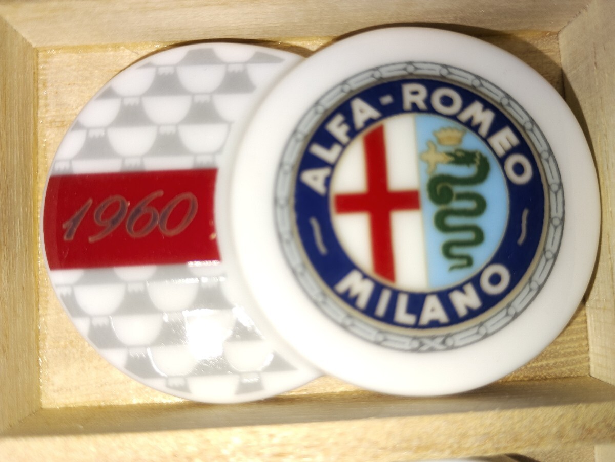  Alpha Romeo оригинал история плата эмблема ввод Mino . палочки для еды класть комплект 9 вид Alfaromeo полный комплект 