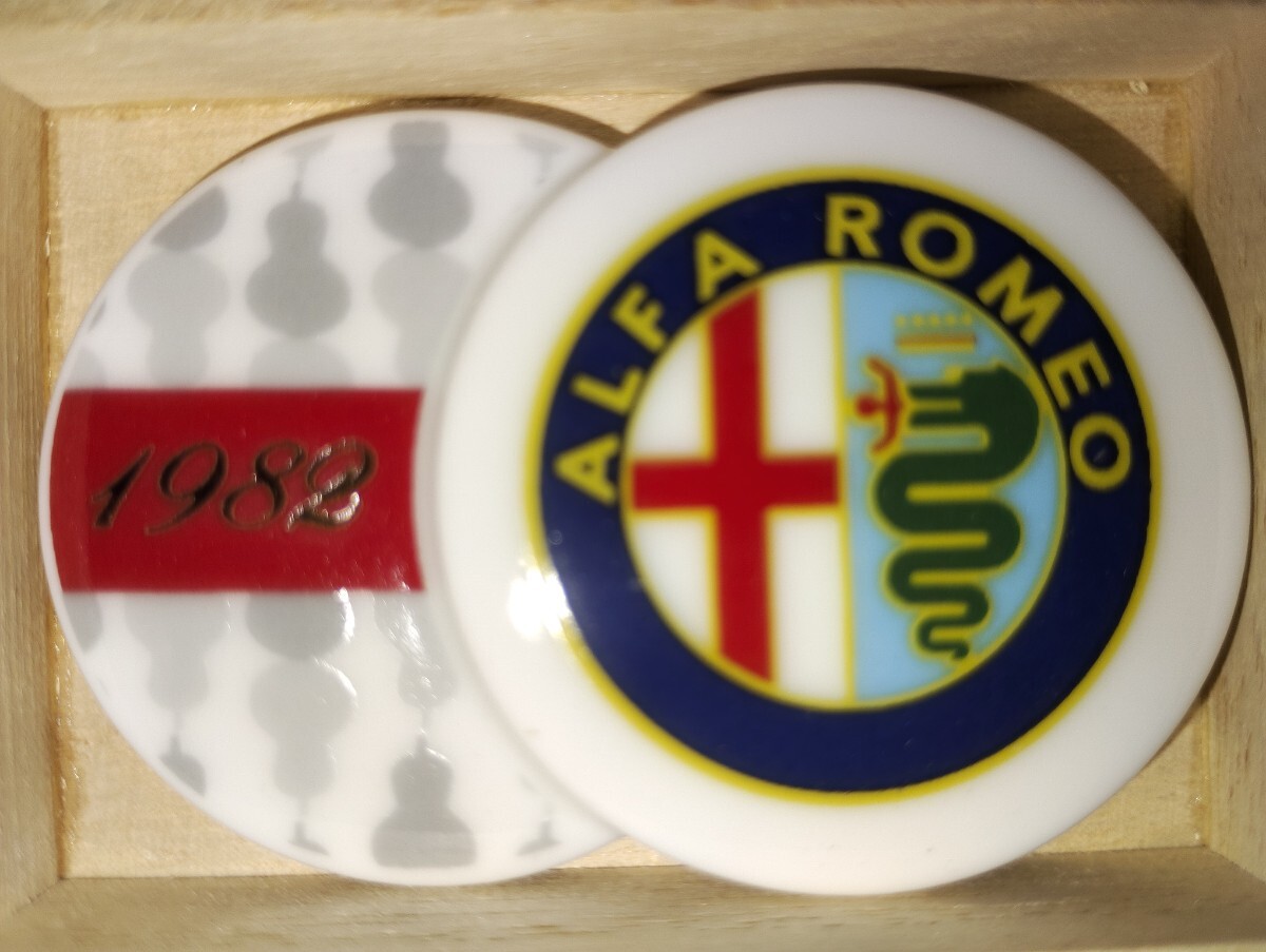  Alpha Romeo оригинал история плата эмблема ввод Mino . палочки для еды класть комплект 9 вид Alfaromeo полный комплект 