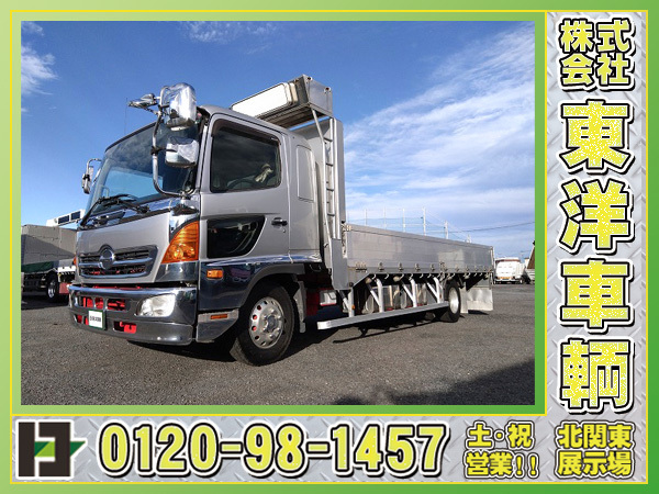 13706[ aluminium блок flat deck ] H27 Ranger 6.1m широкий корпус грузоподъёмность 3t пробег 35 десять тысяч km со спальным местом 