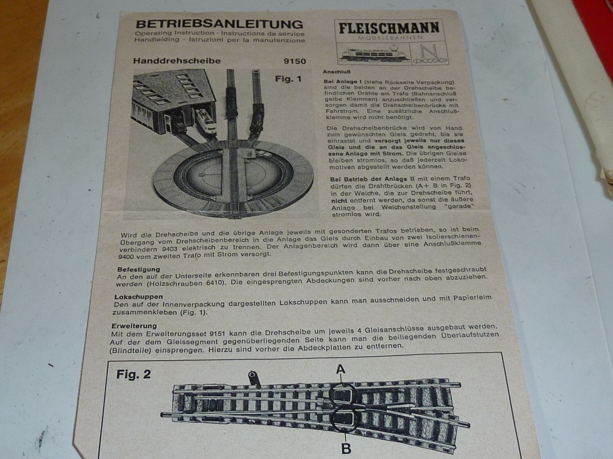 Nゲージ　手動式ターンテーブル　フライシュマン FLEISCHMANN ピッコロ piccolo 9150_画像8