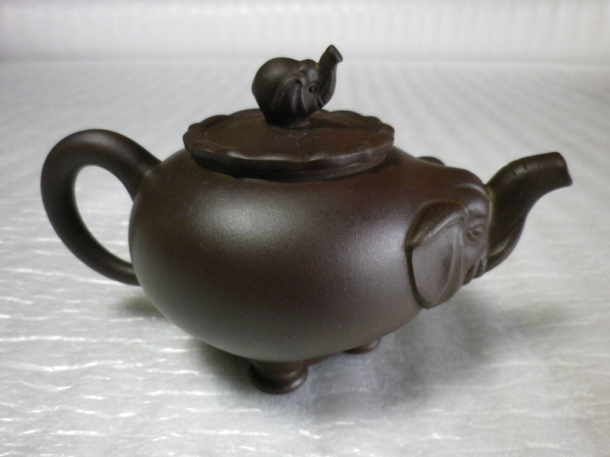 中国茶器 朱泥急須 象 長期保管品_画像3