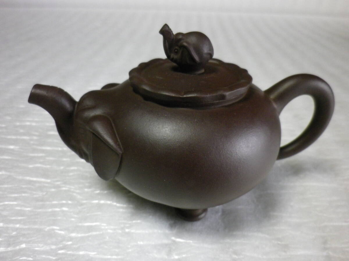 中国茶器 朱泥急須 象 長期保管品_画像1