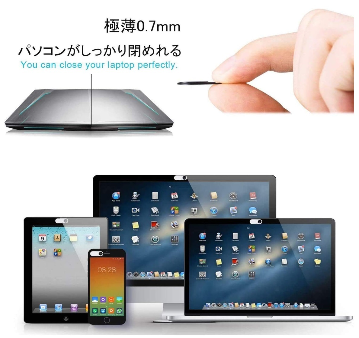 ウェブカメラカバー 盗撮防止 スライド プライバシー保護 iPhone zoom 目隠し WEBカメラ iPad ノートPC パソコン m5oO_画像4